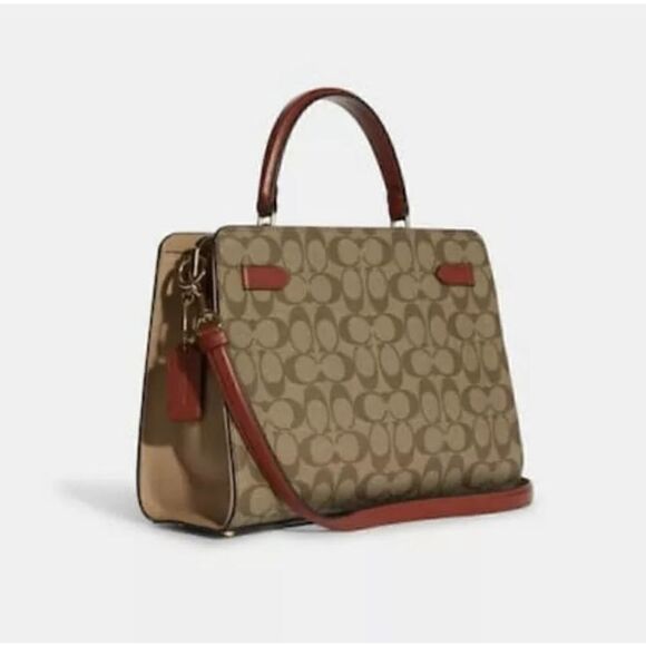 🔥NWT! Coach Lane Carryall Satchel Handbag in Colorblock Msrp:$498.00 - Picture 7 of 12